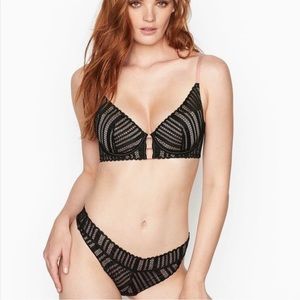 VICTORIAS SECRET | Lace & Satin Balconette Bra + Panty Set